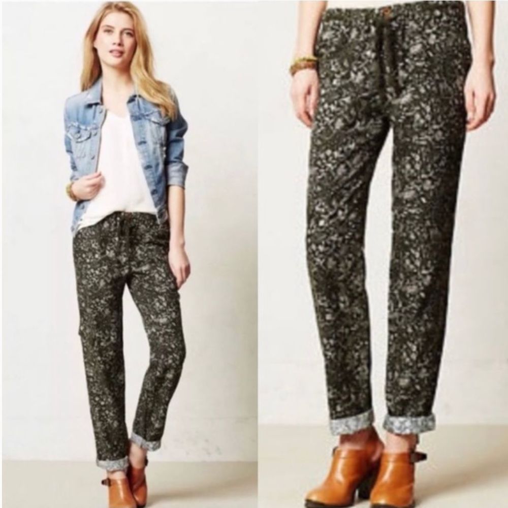 Anthropologie Hei Hei Fernwood Drape Cargo Pants Sz 10